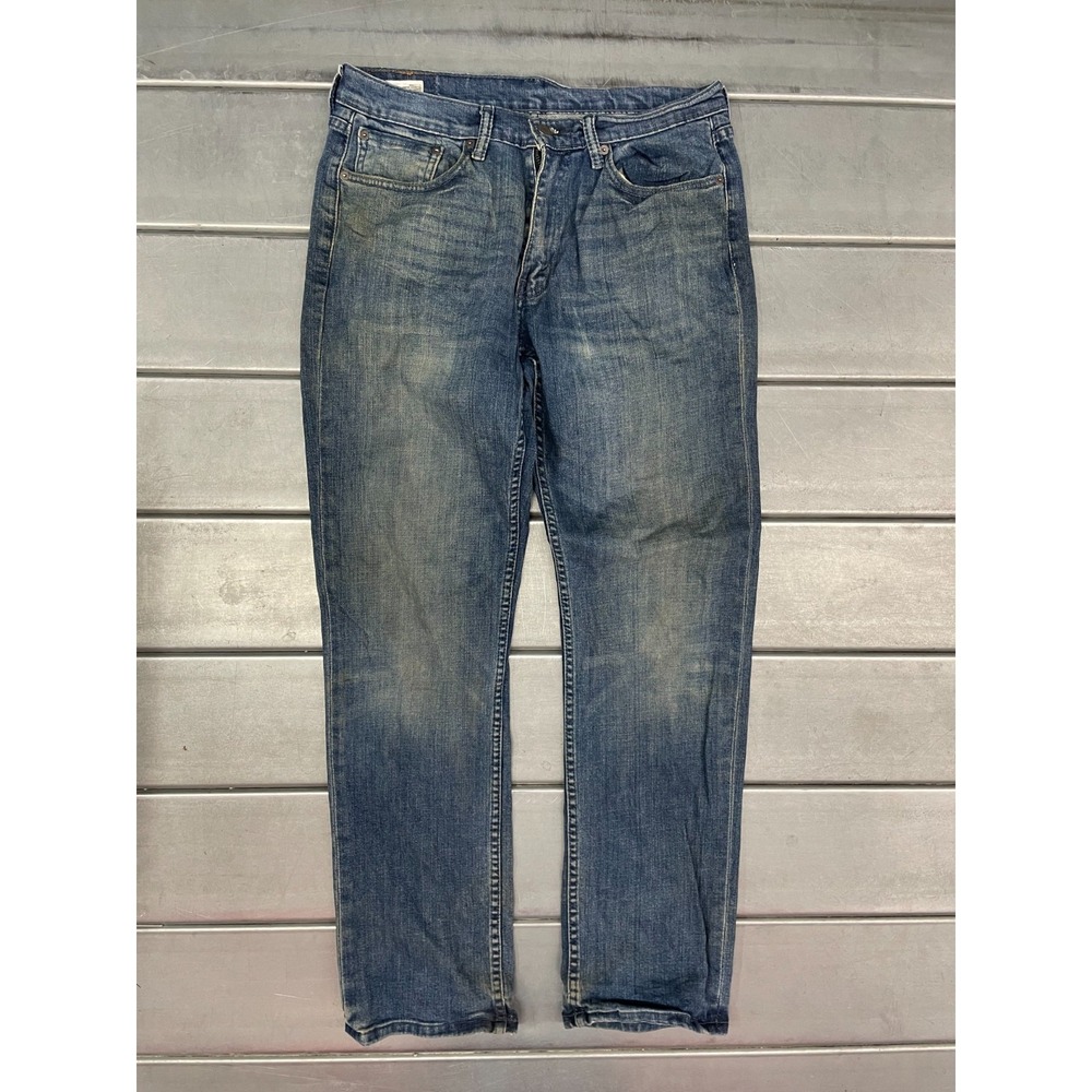 Levis‎ 514 Slim Straight Jeans Mens 31x32 Blue Medium Wash Denim Faded